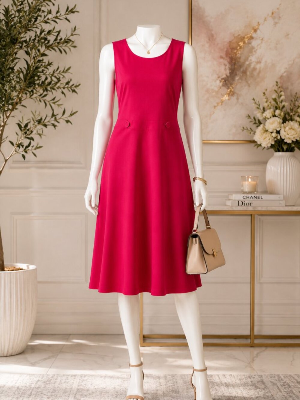 New York & Company Vibrant Red Mini Dress XXL with Pockets – NWOT